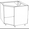 Тумба угловая кухонная 850 фасад 716 х 396