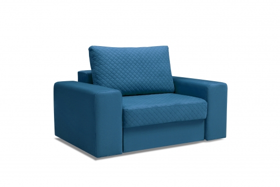 Кресло синего цвета замша